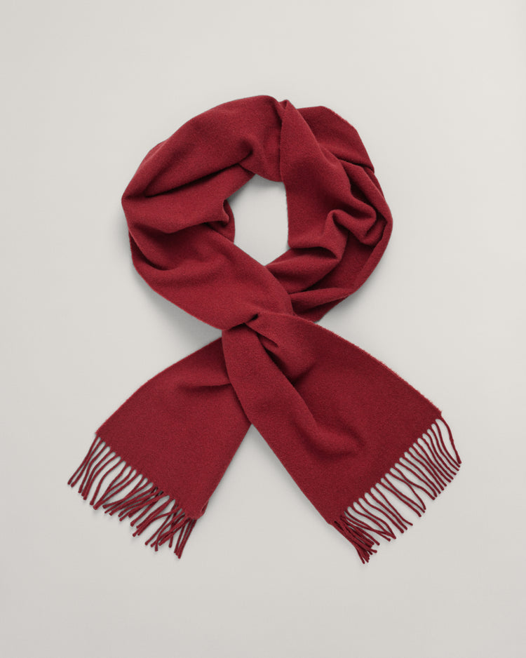 Wełniany szalik unisex bordowy