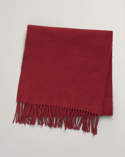 Wełniany szalik unisex bordowy