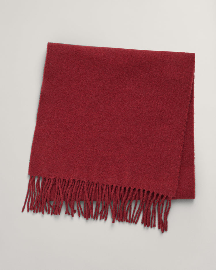 Wełniany szalik unisex bordowy