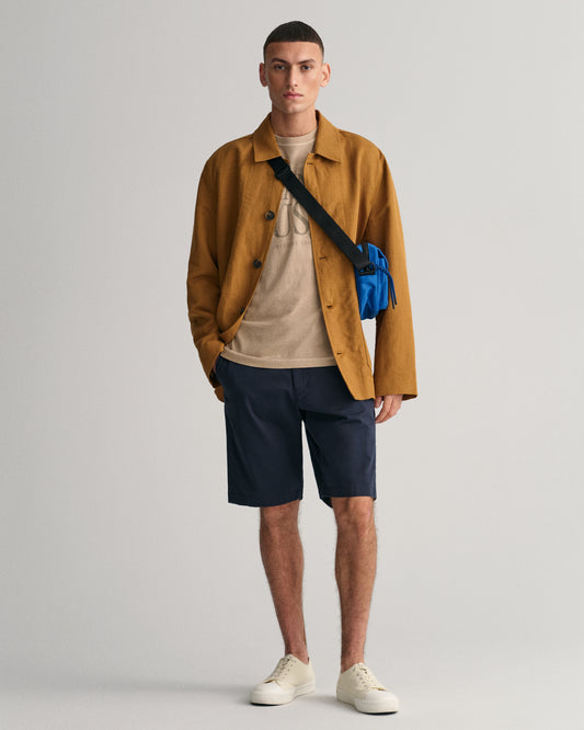 Bawełniany t-shirt męski z nadrukiem okrągły kołnierzyk regular fit