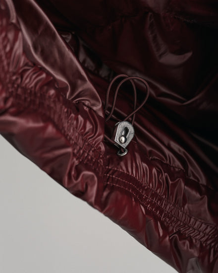 Kurtka męska z kapturem oversize fit bordowa