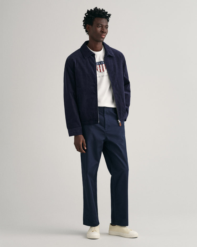 Bawełniana koszulka męska z nadrukiem regular fit biała