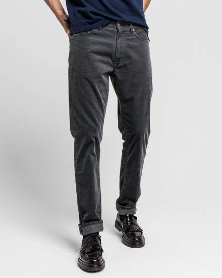 Spodnie męskie slim fit szare