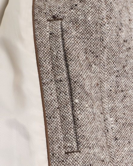 Kurtka damska klasyczny kołnierz długi rękaw regular fit brązowa