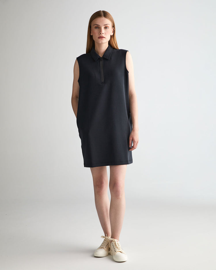 Sukienka damska bez rękawów z nadrukiem z zamkiem regular fit