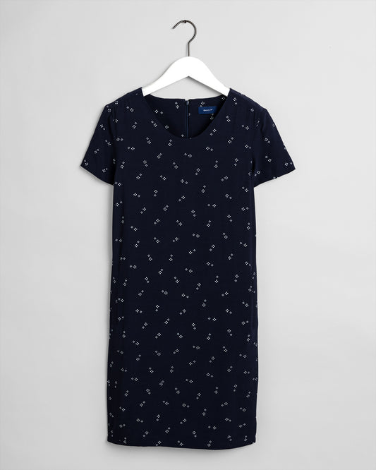 Sukienka damska z krótkim rękawem granatowa