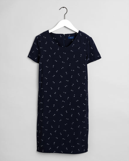 Sukienka damska z krótkim rękawem granatowa