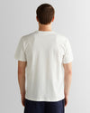 T-shirt męski z nadrukiem regular fit kremowy