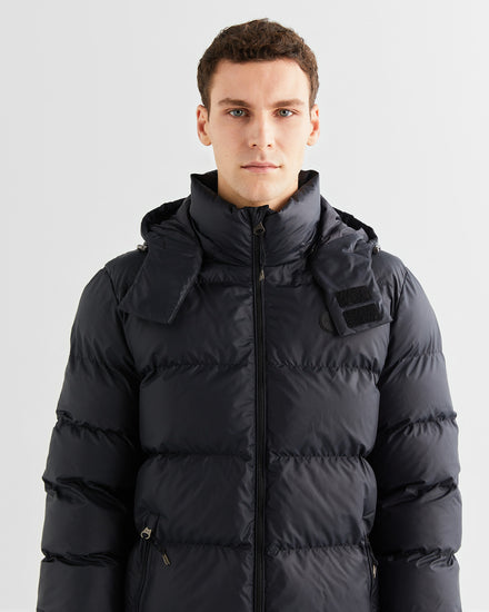 Kurtka męska z kapturem regular fit czarna
