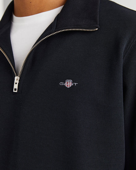 Bawełniana bluza męska z długim rękawem half zip regular fit