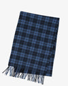 Szalik unisex w kratkę granatowy