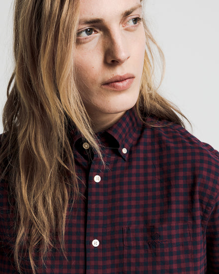 Męska koszula z diagonalu regular fit w kratę Buffalo Winter