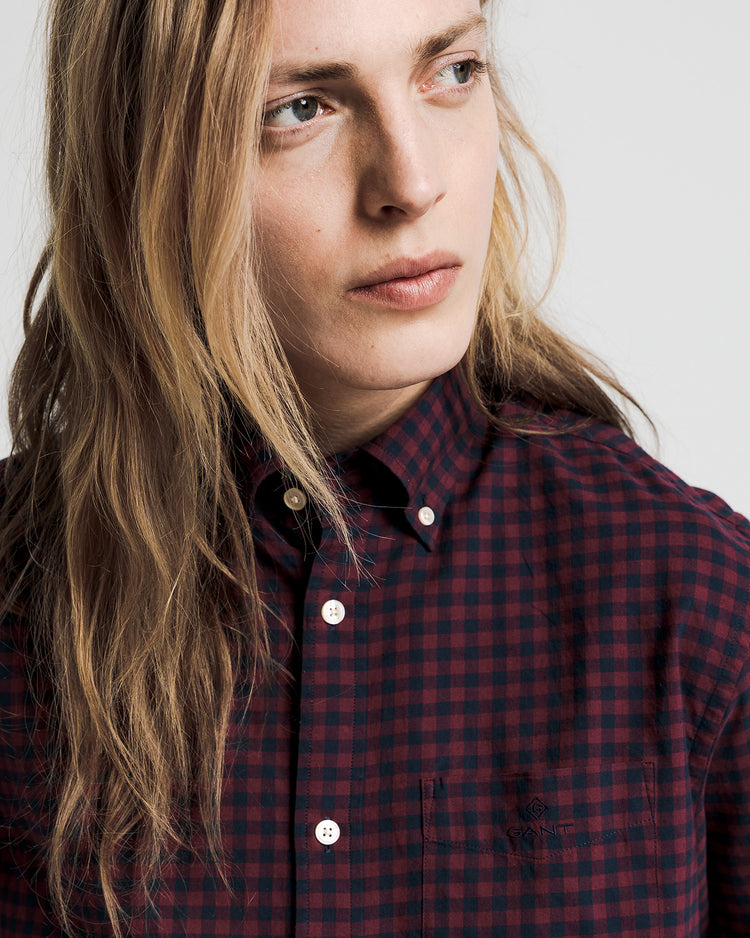 Męska koszula z diagonalu regular fit w kratę Buffalo Winter