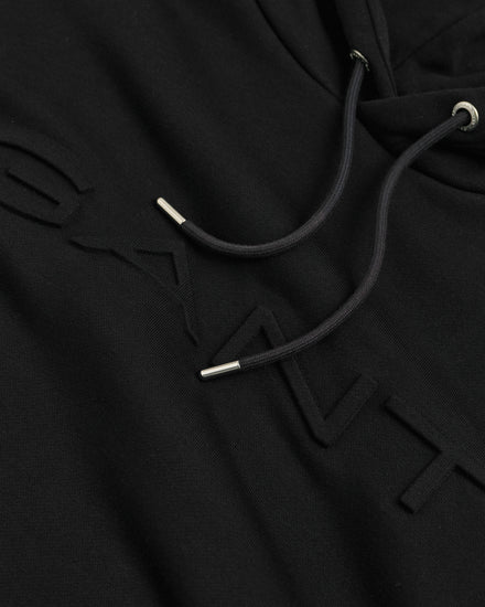 Bluza męska z nadrukiem z kapturem regular fit czarna