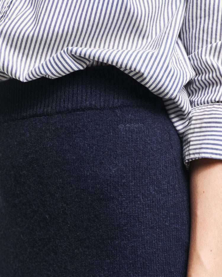 Spódnica damska slim fit granatowa