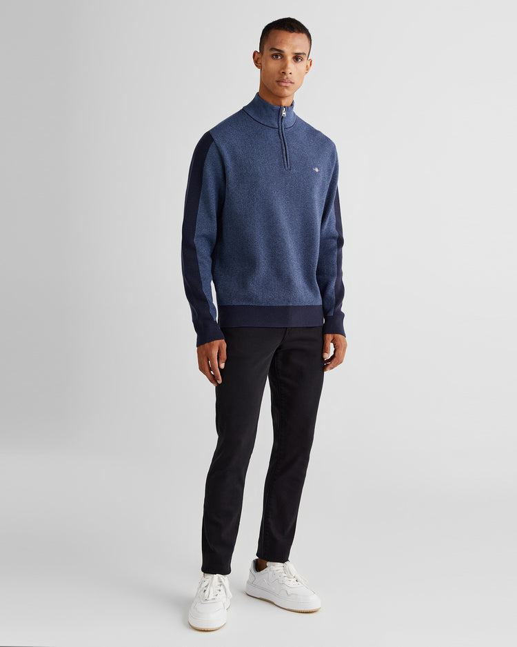 Sweter melanżowy Half-Zip