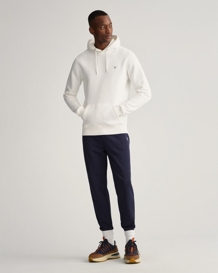 Bluza męska z kapturem regular fit biała