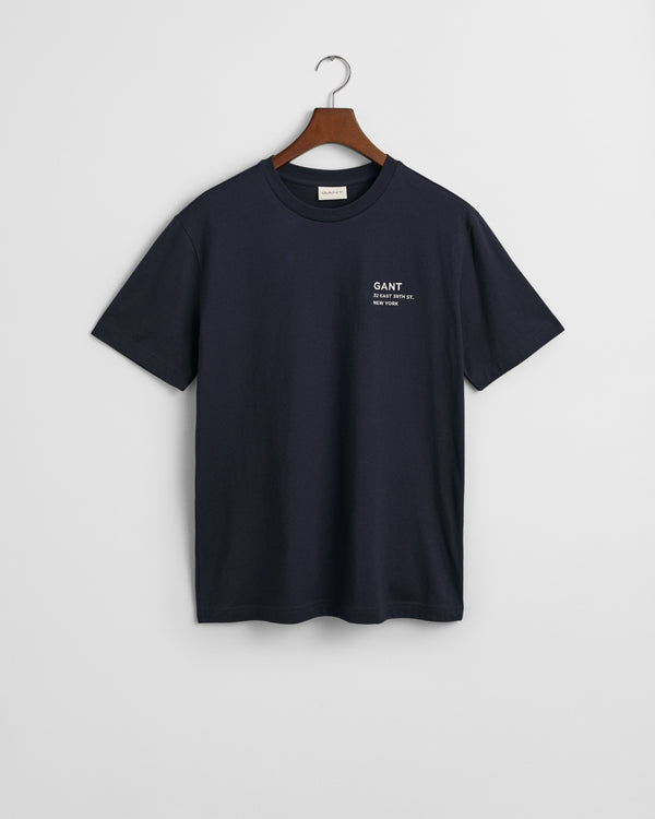 T-shirt męski z nadrukiem i okrągłym kołnierzykiem regular fit