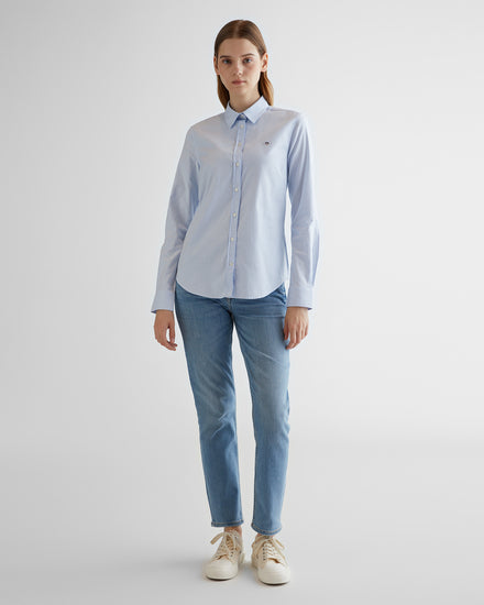 Koszula w paski Oxford slim fit stretch