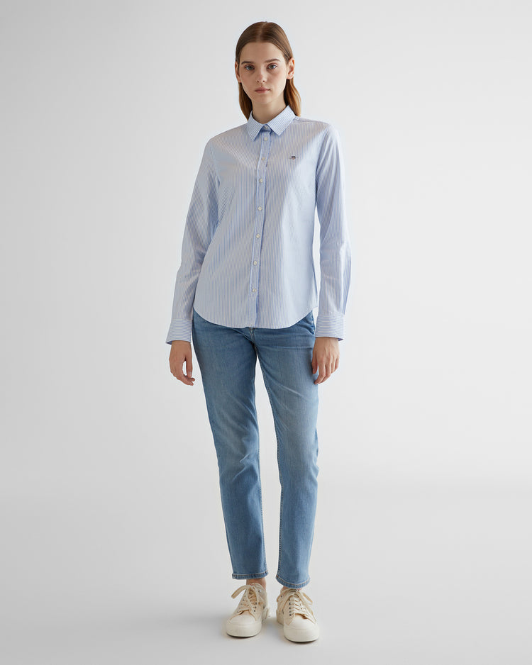 Koszula w paski Oxford slim fit stretch