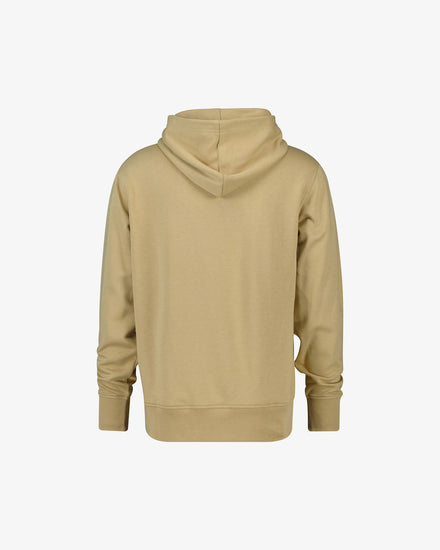 Bluza męska z kapturem z nadrukiem regular fit beżowa