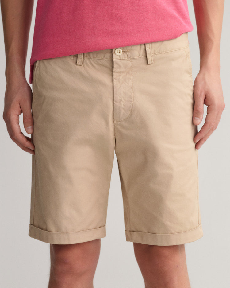 Szorty męskie regular fit beżowe