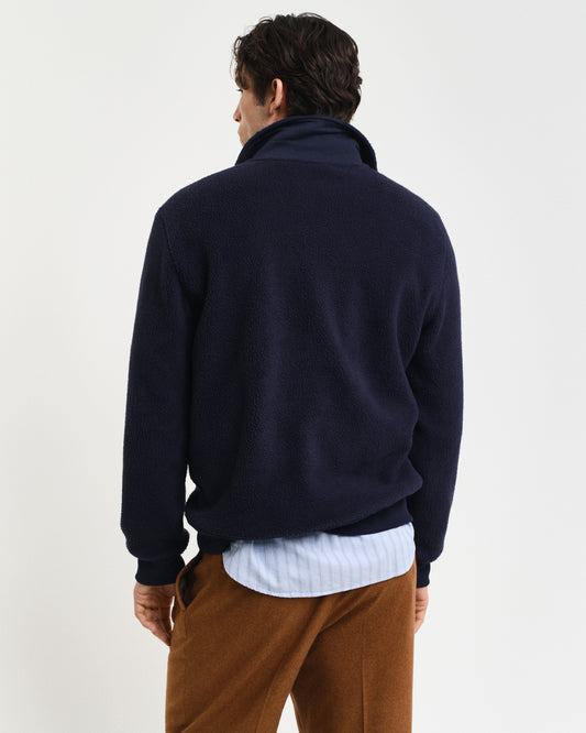 Bluza męska z nadrukiem regular fit granatowa