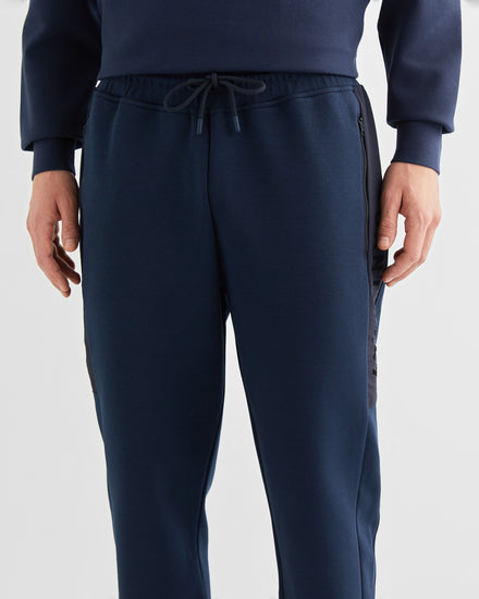 Spodnie dresowe męskie regular fit granatowe