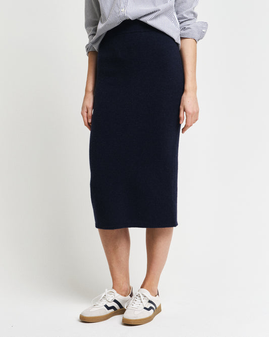 Spódnica damska slim fit granatowa