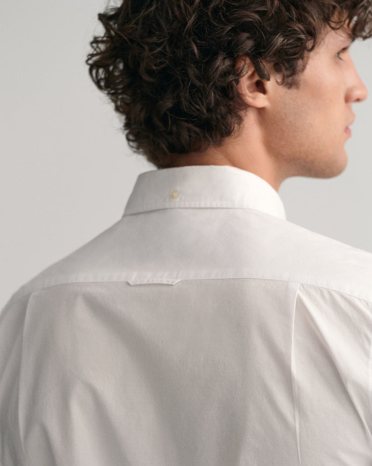 Koszula męska z długim rękawem slim fit biała