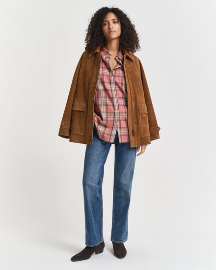 Flanelowa koszula w kratę o kroju relaxed fit
