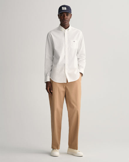 Koszula męska z długim rękawem regular fit biała