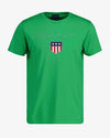 Bawełniany t-shirt męski z nadrukiem okrągły kołnierzyk regular fit