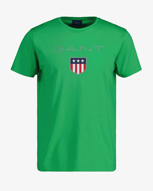 Bawełniany t-shirt męski z nadrukiem okrągły kołnierzyk regular fit