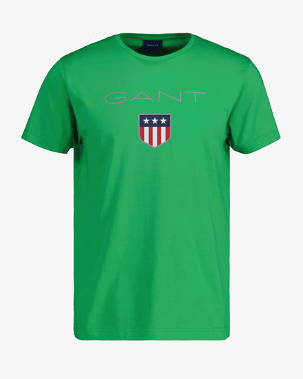 Bawełniany t-shirt męski z nadrukiem okrągły kołnierzyk regular fit