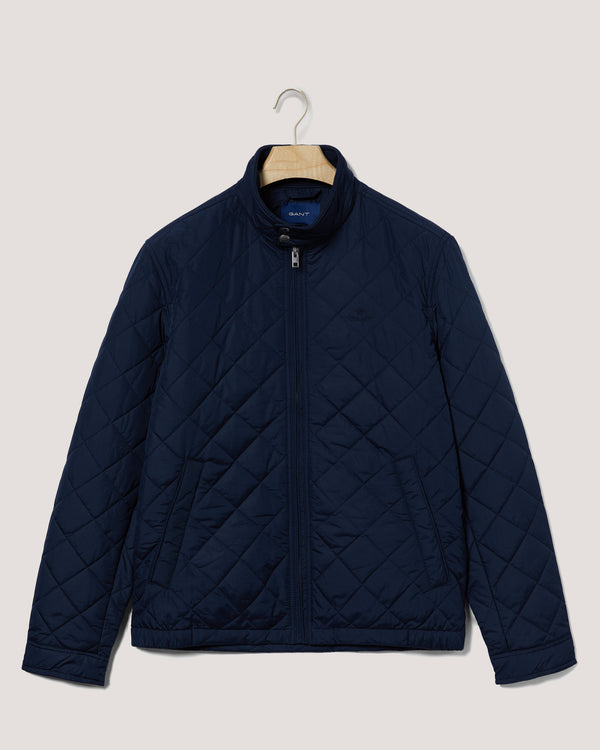 Kurtka męska z zamkiem z długim rękawem regular fit granatowa