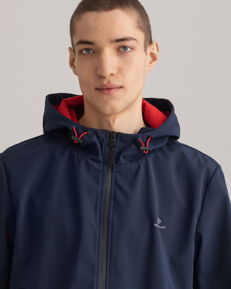 Kurtka męska z zamkiem i z długim rękawem granatowa