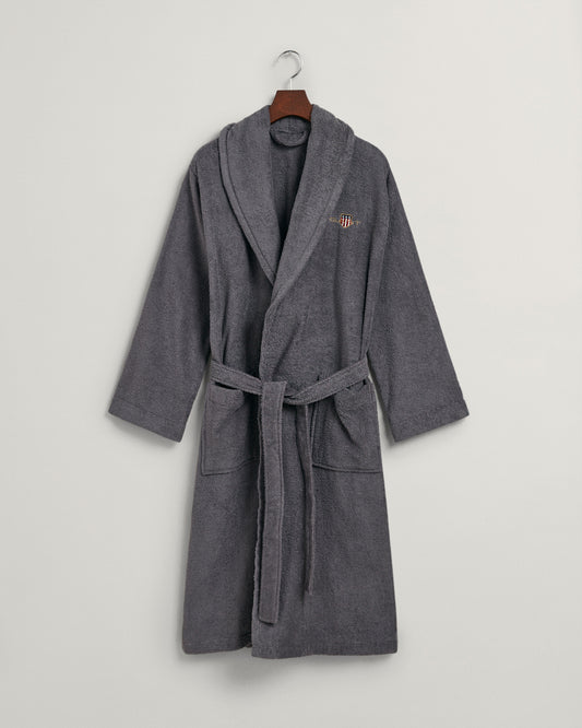 Bawełniany szlafrok unisex szary