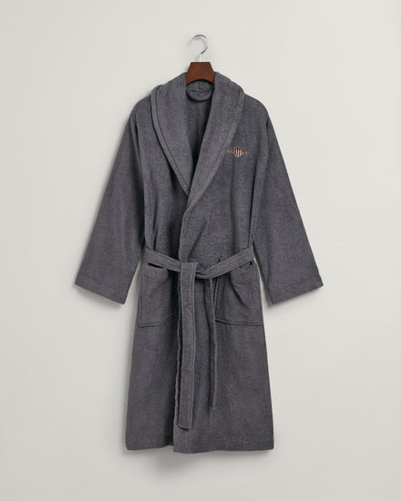 Bawełniany szlafrok unisex szary