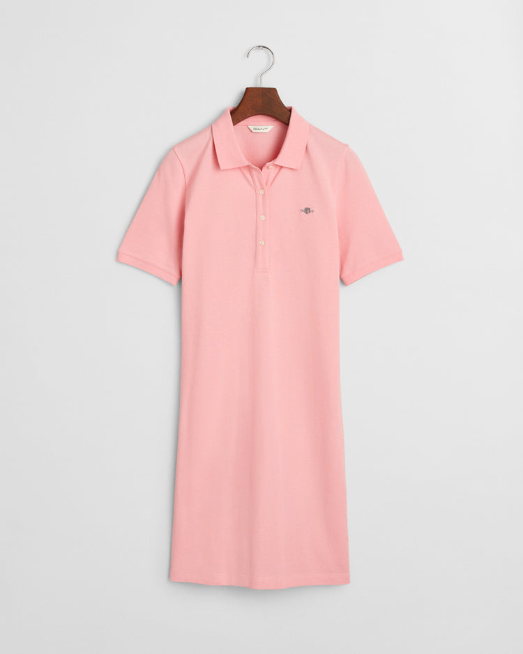 Sukienka damska z krótkim rękawem z kołnierzykiem polo regular fit