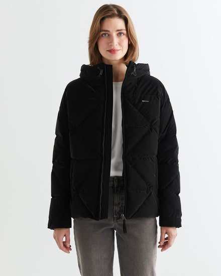 Kurtka damska z kapturem regular fit czarna