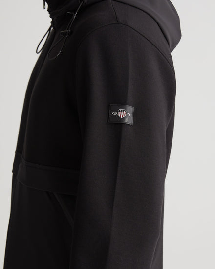 Bluza męska z zamkiem regular fit czarna