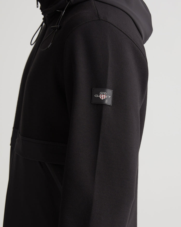 Bluza męska z zamkiem regular fit czarna