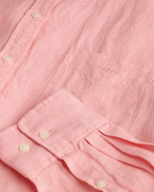 Koszula damska długi rękaw relaxed fit różowa