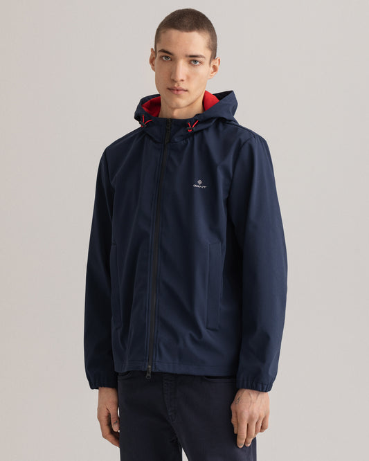 Kurtka męska z zamkiem i z długim rękawem granatowa