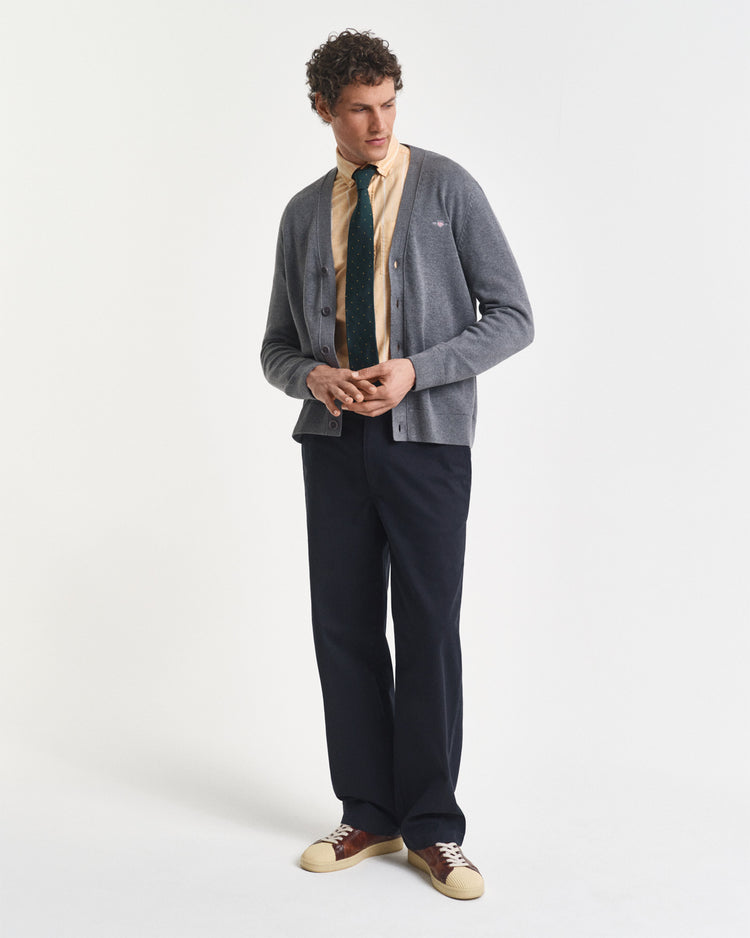 Sweter męski zapinany na guziki z długim rękawem regular fit