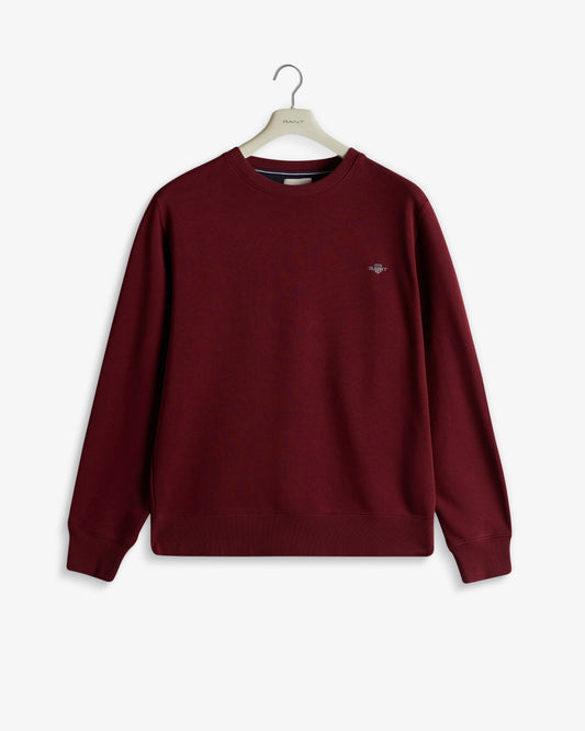 Bluza męska z okrągłym dekoltem regular fit bordowa