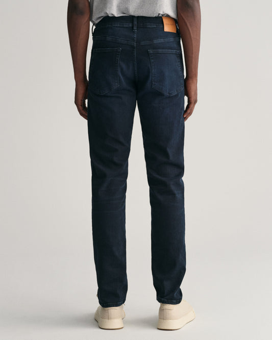 Spodnie jeansowe męskie extra slim fit granatowe