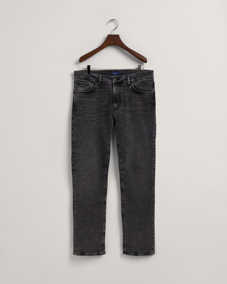 Spodnie jeansowe męskie regular fit szare