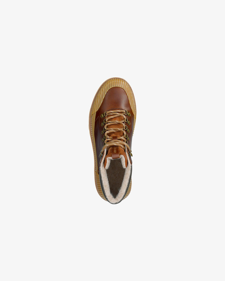 Buty zimowe męskie brązowe